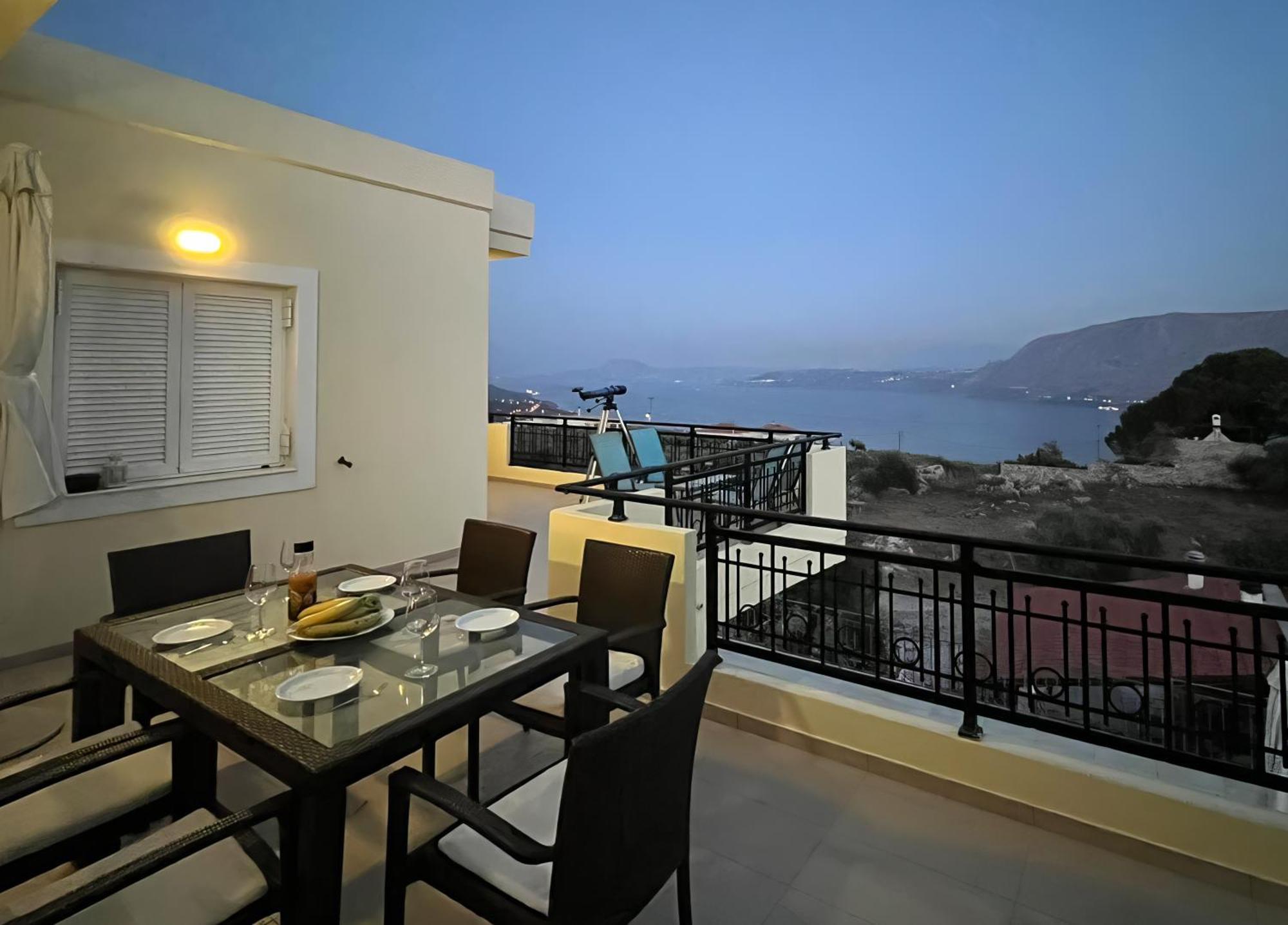 Souda Bay View With Private Pool Near Chania City Bagian luar foto